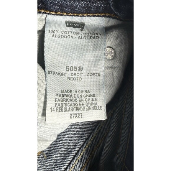 Levi’s 505 Jeans Women’s Size 4R 27x27 Blue Straight Leg 100% Cotton - Picture 2 of 4